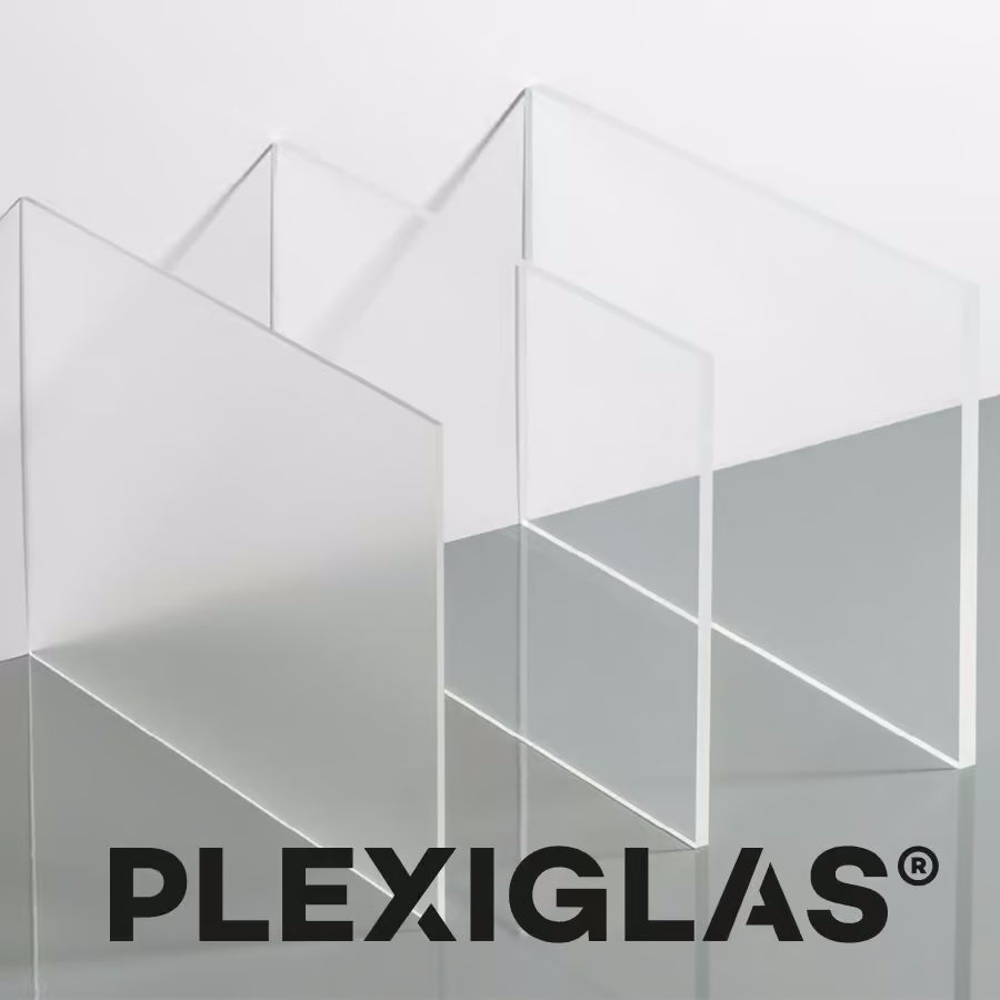 PLEXIGLAS GS von Röhm – klare Acrylglasplatten mit PLEXIGLAS-Logo